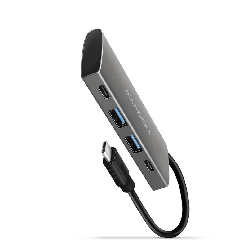 Hub USB-C 3.2 Axagon HUE-4G2 - 4 ports USB-A C (Gris)
