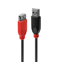 Rallonge USB 2.0 Lindy - 5m M F (Noir Rouge)