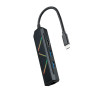 Hub USB-C 3.1 Nanocable - 2x USB-A et 1x USB-C Noir)