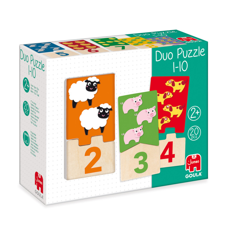 Puzzle en bois Goula - Duo Puzzle 1-10 pour compter