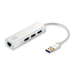 LevelOne Adapter USB3.0 - GBit-LAN + USB3.0-Hub
