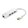 LevelOne Adapter USB3.0 - GBit-LAN + USB3.0-Hub