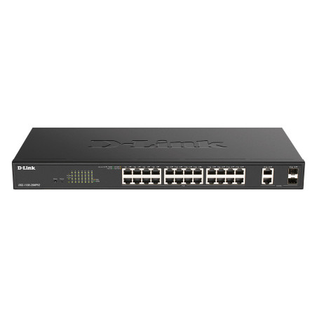 D-Link Switch DGS-1100-26MPV2 24xGBit 2xSFP 19" Managed PoE+ (370W)