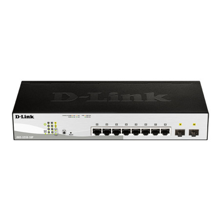D-Link Switch DGS-1210-10P E 8xGBit 2xSFP 19" Managed PoE (65W)