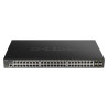 D-Link Switch DGS-1250-52XMP 48xGBit 4xSFP+ PoE (370W) 19" Managed