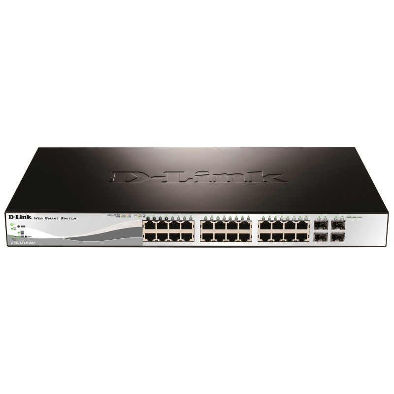 D-Link Switch DGS-1210-28P E 24xGBit 4xSFP 19" Managed PoE (193W)
