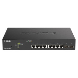D-Link Switch DGS-1100-10MPV2 E 8xGBit 2xSFP 19" Managed PoE+ (130W) Ohne UK Stecker