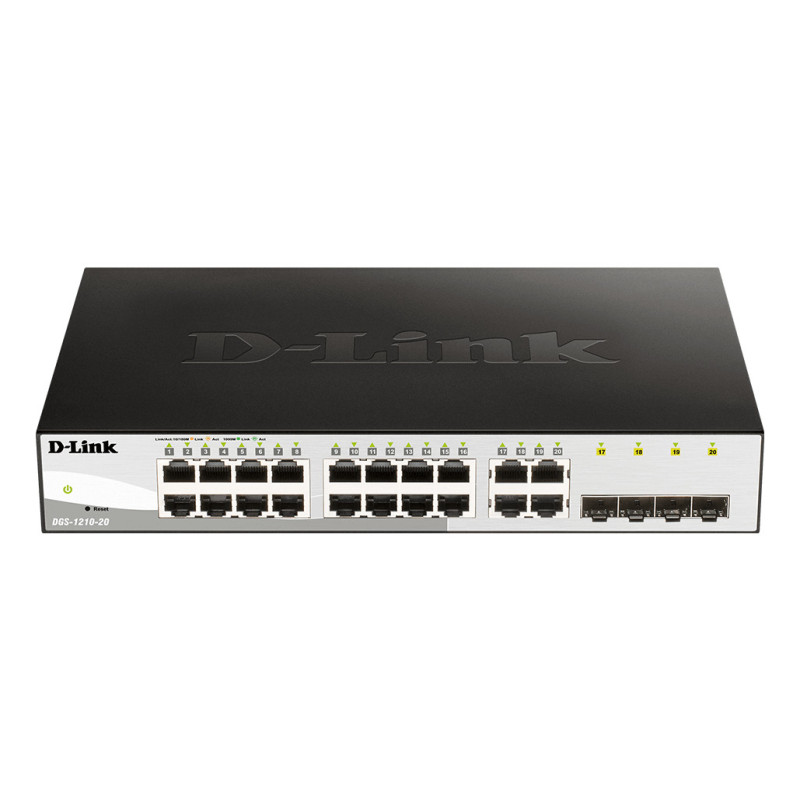 D-Link Switch DGS-1210-20 E 16xGBit 4xSFP 19" Managed
