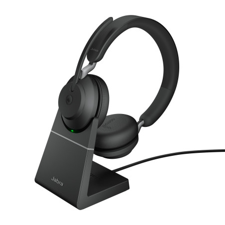 Jabra Headset Evolve2 65 MS Stereo USB-A BT avec Ladestation Zertifiziert pour Microsoft Teams, avec Ladestation