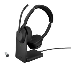 Jabra Headset Evolve2 55 MS Stereo USB-A BT avec Ladestation Zertifiziert pour Microsoft Teams