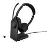 Jabra Headset Evolve2 55 MS Stereo USB-C BT avec Ladestation Zertifiziert pour Microsoft Teams
