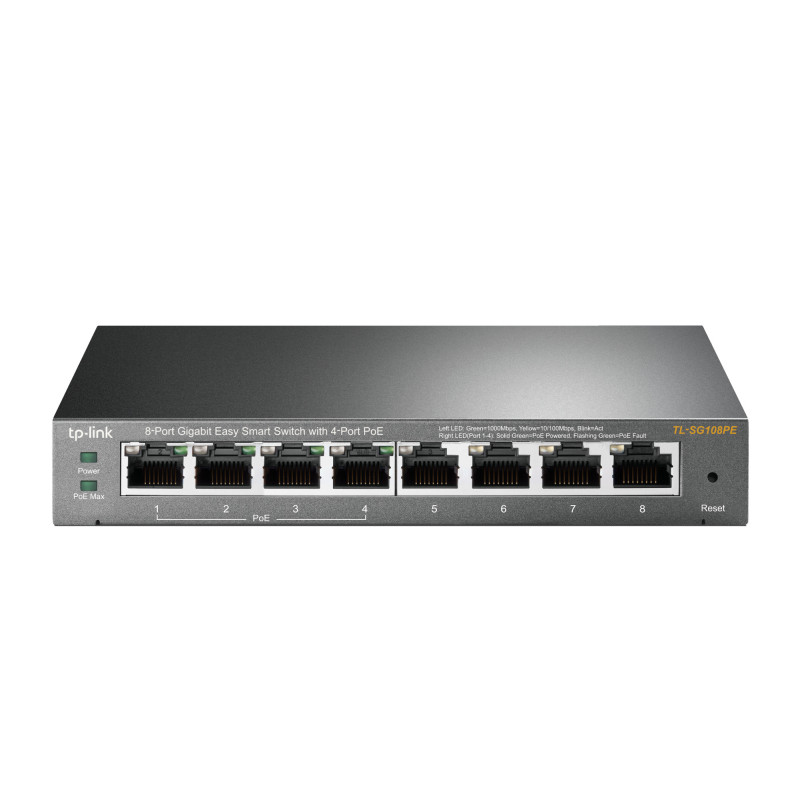 TP-LINK Switch TL-SG108PE 8xGBit (4x PoE+   64W) Managed