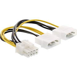 inLine ATX Stromadapter 2x 5.25" - 8-pin (PCIe)