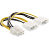 inLine ATX Stromadapter 2x 5.25" - 8-pin (PCIe)