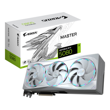 GIGA VGA 16GB RTX5080 AORUS MASTER ICE-16GD 3xDP HDMI AORUS GeForce RTX 5080 MASTER ICE 16G