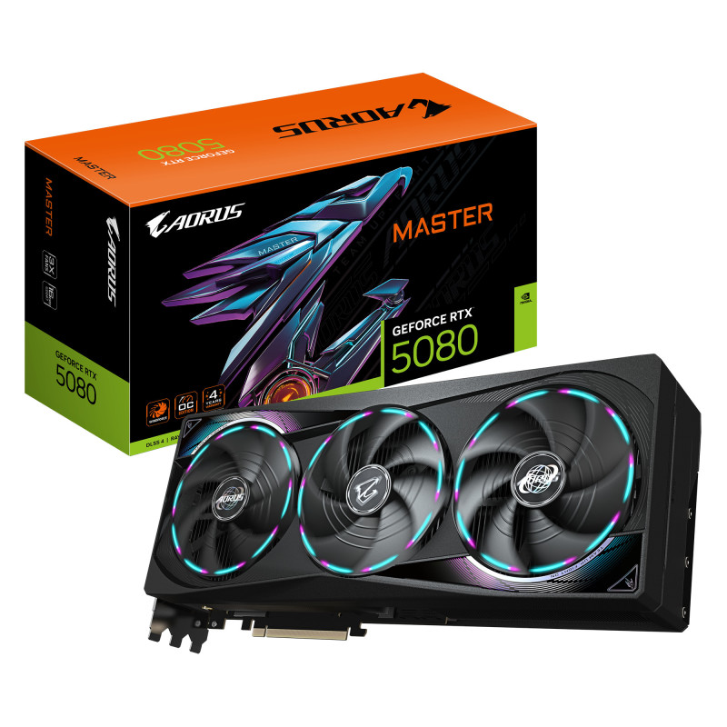 GIGA VGA 16GB RTX5080 AORUS MASTER 16G 3xDP HDMI AORUS GeForce RTX 5080 MASTER 16G