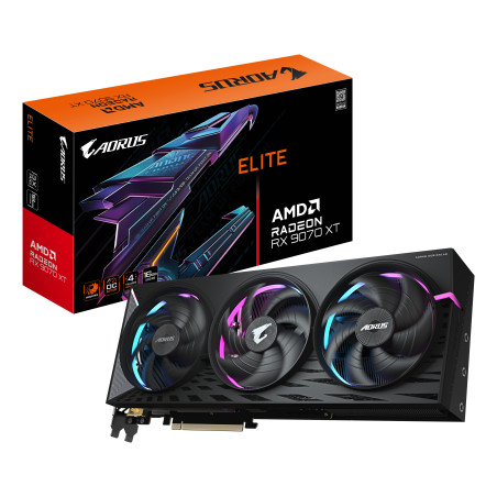 GIGA VGA 16GB Radeon RX9070XT AORUS Elite OC-16GD 2xDP 2xHDMI GV-R9070XTAORUS E-16GD