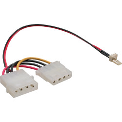 inLine®ventilateur Adapterkabel 3pol ventilateur an 4Pol alimentation