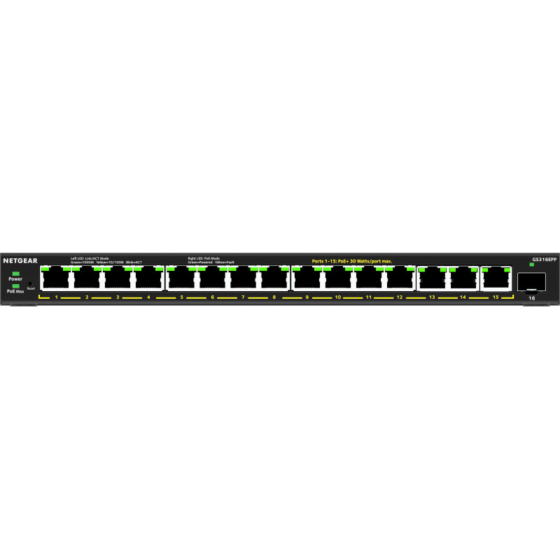 Netgear 16Port Switch 10 100 1000 GS316EPP