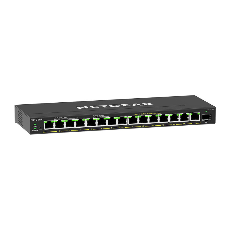 Netgear 16Port Switch 10 100 1000 GS316EP