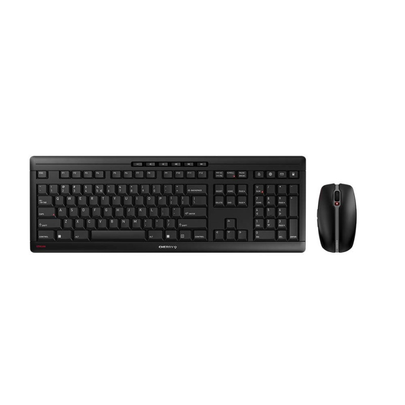 CHERRY Desktop STREAM [US EU] Wireless black US-Layout avec EUR-Symbol