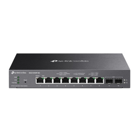 TP-LINK Switch SG2210XMP-M2 10x2,5Gbit 2xSFP+ Managed PoE+ (160W) Omada SDN