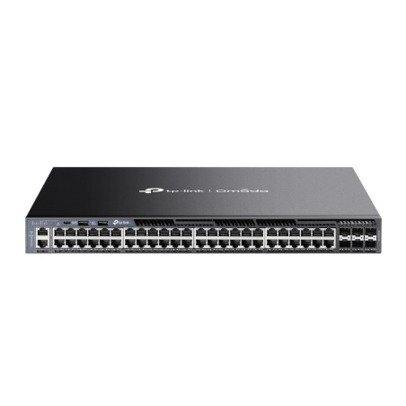 TP-LINK Switch SG6654X 48xGBit  6x10Gbit SFP+ Managed Layer 3 Rack Mountable, Omada SDN, 4 Fans, Layer 3, no PoE
