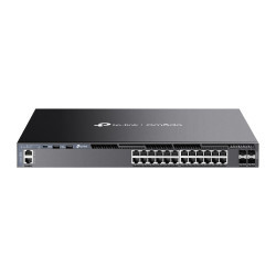 TP-LINK Switch SG6428X 24xGBit  4x10Gbit SFP+ Managed Layer 3 Rack Mountable, Omada SDN, 4 Fans, Layer 3, no PoE