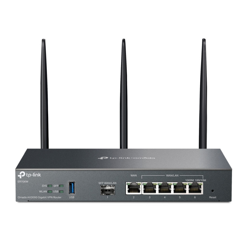 TP-LINK 5 Port Gigabit Multi-WAN Router (bis 4xWAN LAN) 1xSFP High-speed performance,Wifi 6,