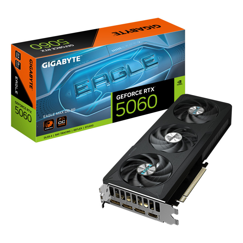 GIGA VGA 8GB RTX5060 EAGLE-MAX-OC 8G 3xDP HDMI GeForce RTX 5060 EAGLE MAX OC 8G