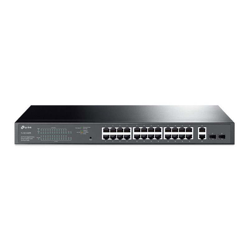 TP-LINK Switch TL-SG1428PE 24xGBit PoE+ (250W) 2xGBit 2xSFP Unmanaged Easy Smart PoE Switch