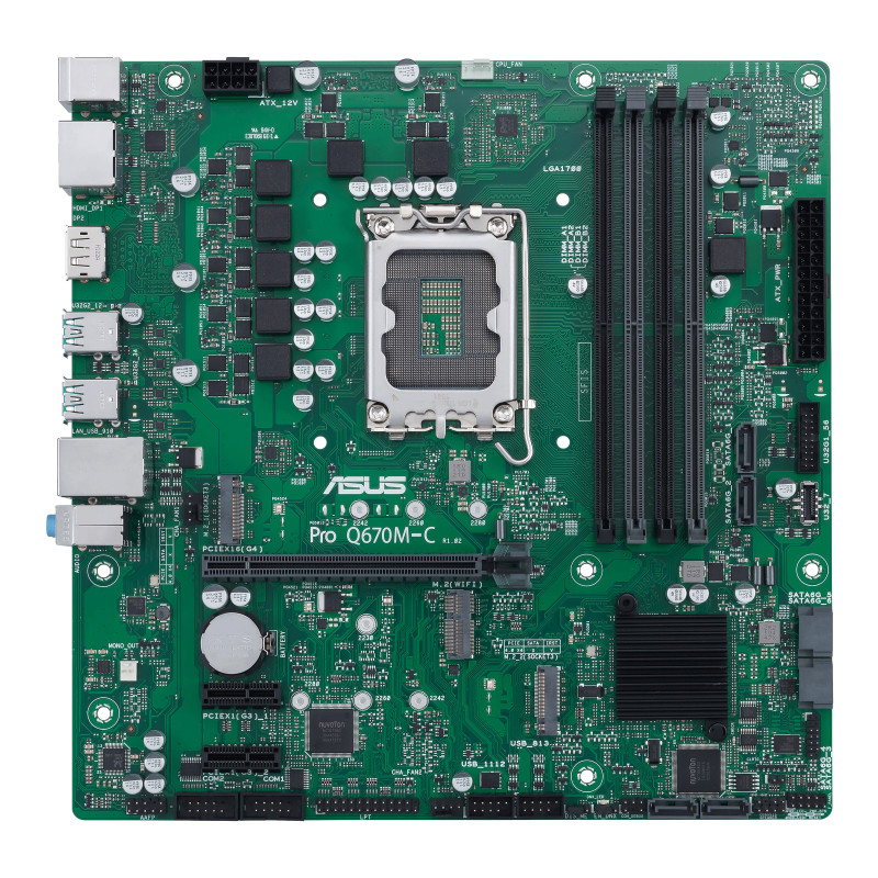 ASUS PRO Q670M-C-CSM S1700 DDR5 2xDP+HDMI vPro 24-7 µATX