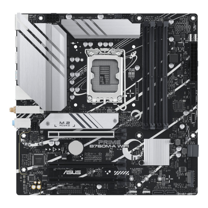 ASUS PRIME B760M-A WIFI S1700 DDR5 2xHDMI-1xDP µATX Optional  1x COM, 1x LPT