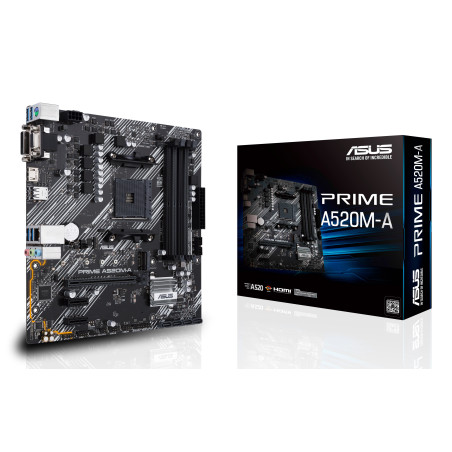 ASUS PRIME A520M-A II CSM AM4 A520 HDMI-DVI-VGA M.2 µATX