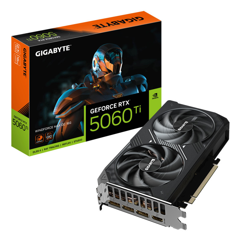 GIGA VGA 16GB RTX5060TI WINDFORCE-2-MAX-OC 16G 3xDP HDMI GeForce RTX 5060 Ti WINDFORCE MAX OC 16G