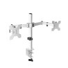 Support double-écran à fixer Mars Gaming MArm2 13"-27" (8kg max) (Blanc)