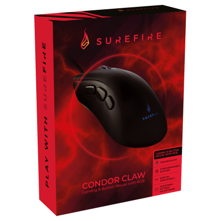 Souris filaire Gamer Verbatim SureFire Condor Claw RGB (Noir)