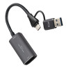 Adaptateur Nanocable USB-C USB-A mâle vers HDMI femelle (Gris)