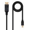 Cable Nanocable Mini DisplayPort vers DisplayPort M M 2m (Noir)