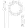 Câble Nanocable USB-A C 2.0 M M 1m (Blanc)