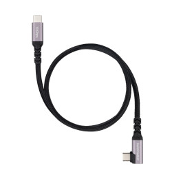Cable coudé Nanocable USB-C M M 100W 1m (Noir)