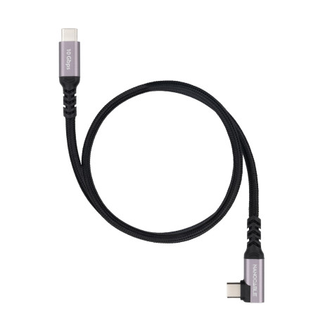 Cable coudé Nanocable USB-C M M 100W 2m (Noir)