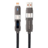 Cable Nanocable USB-A USB-C vers USB-C Lightning M M 1m (Noir)