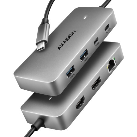 Station d'accueil portable USB-C 3.0 Axagon HMC-CUB83X2 (Gris)
