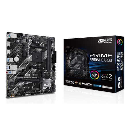 Carte Mère Asus Prime B550M-K aRGB (AM4) Micro ATX