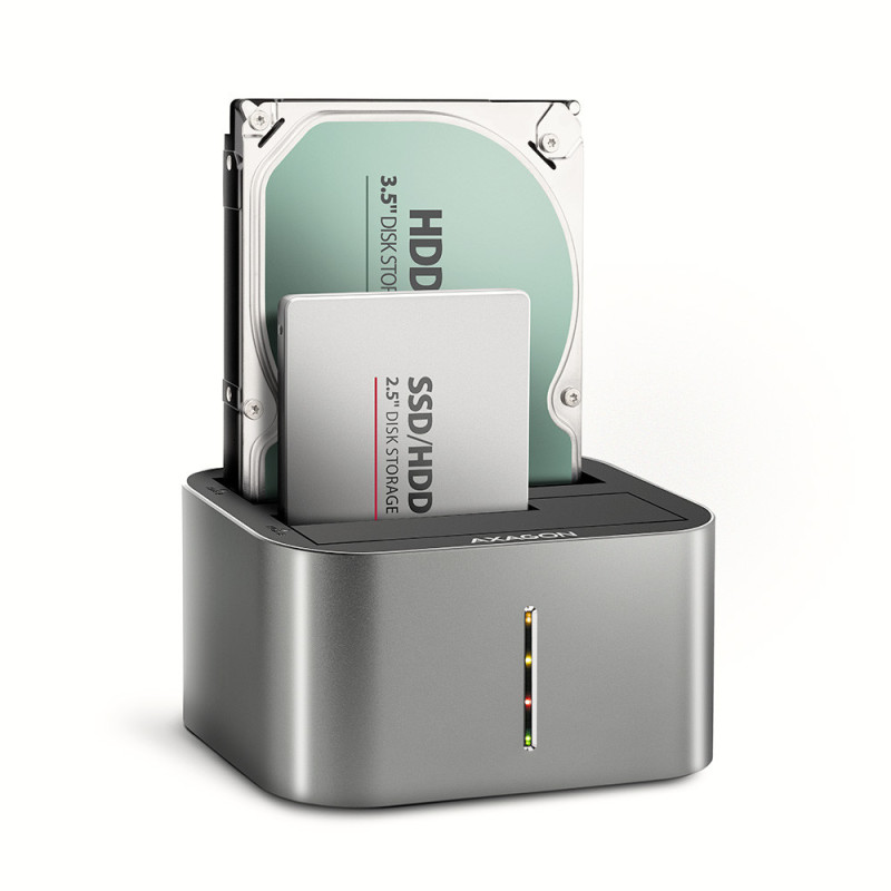 Station d'accueil Axagon ADSA-DC pour 2x S-ATA 2,5" 3,5" - USB 3.2