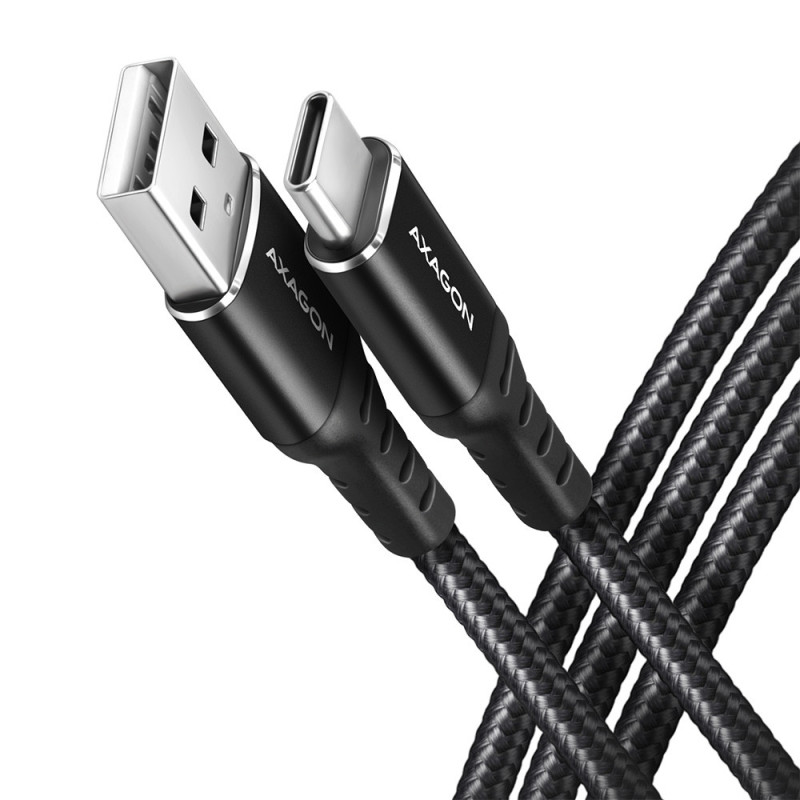 Câble Axagon USB Type A - Type C M M 1m (Noir)