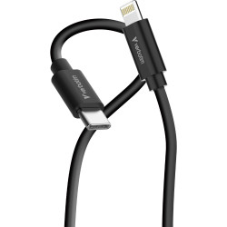 Lot de 2 cables Verbatim Essentials Sync & Charge USB-C 27W M M 1m (Noir Blanc)