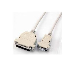 Cable Null Modem (Laplink) 1x DB9 Femelle & 1x DB25 Male